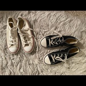 Kids Size 3 Black & White Converse Bundle!